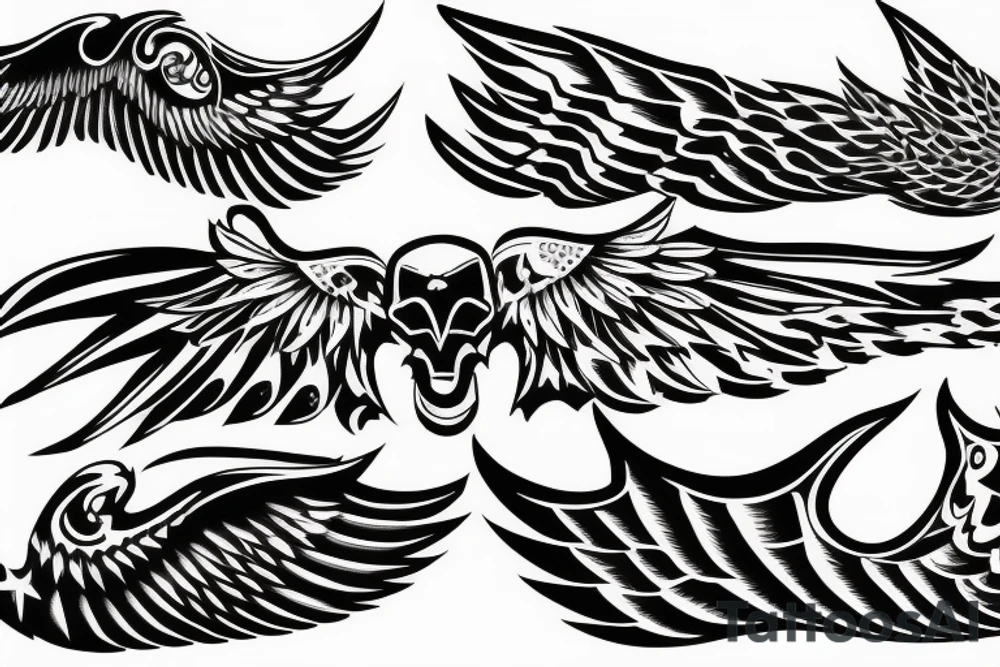 a race car that has wings tattoo idea