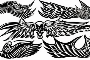 a race car that has wings tattoo idea