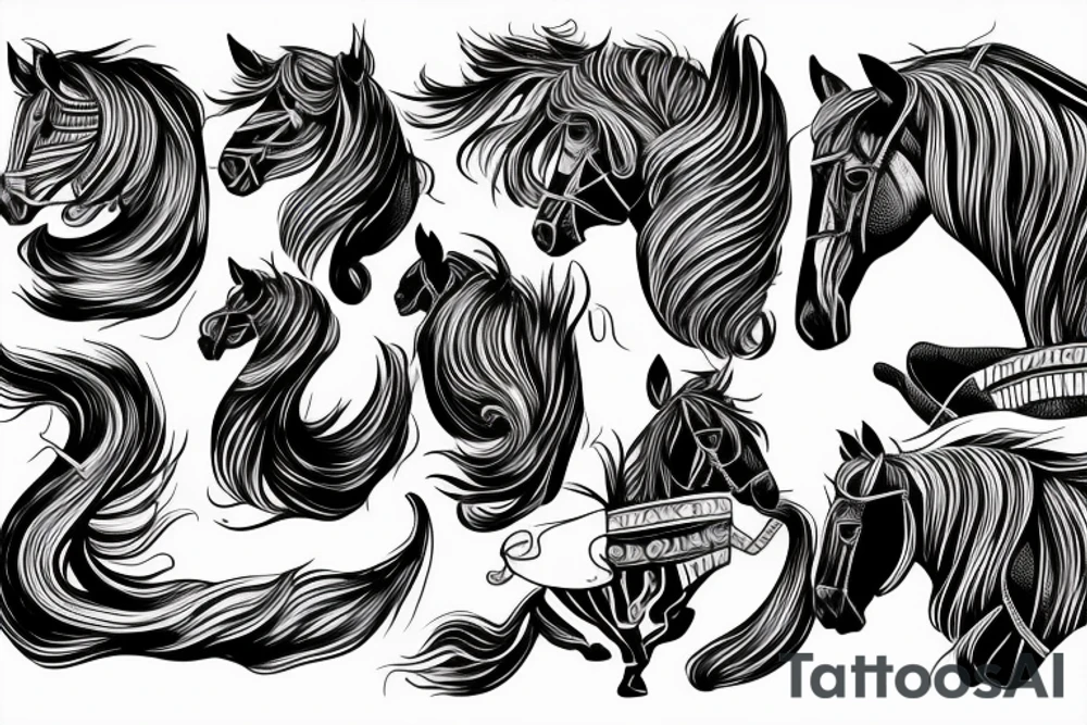 a horse driving a car tattoo idea