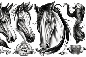 a horse driving a car tattoo idea