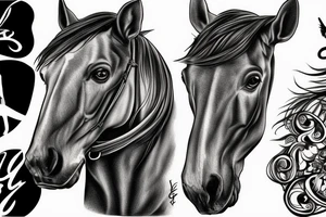 a horse driving a car tattoo idea