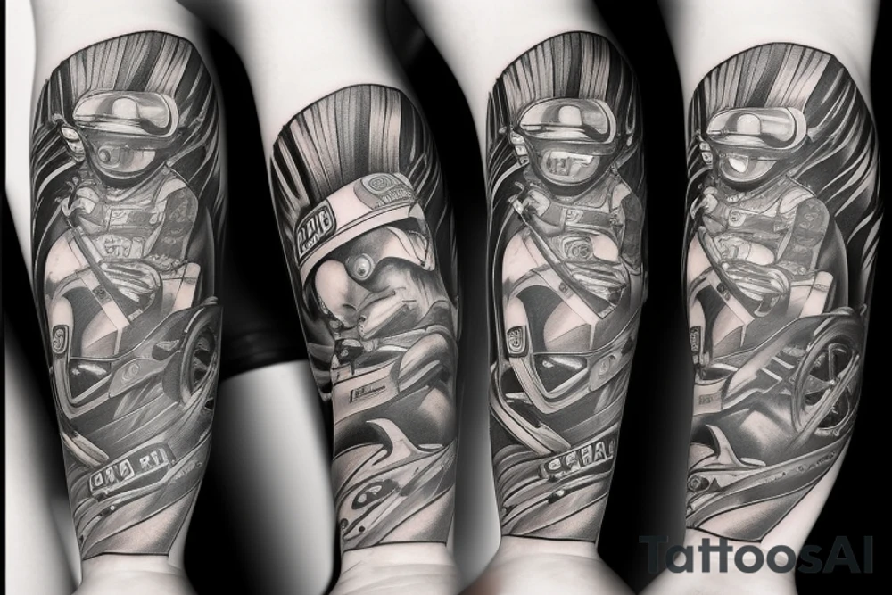 race car tattoo idea