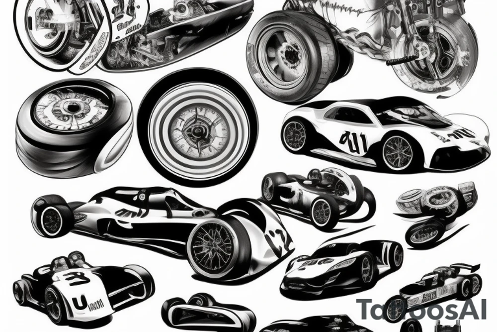 race car tattoo idea