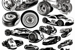 race car tattoo idea
