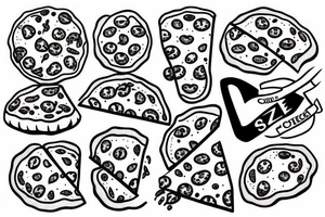 slice of pizza tattoo idea