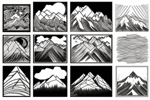 mountain landscape tattoo idea