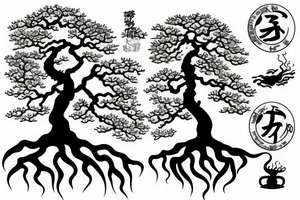 bonsai tree tattoo idea