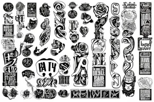 Capital P
Lowercase p
Lowercase p
Capital P
All in a line and connected tattoo idea