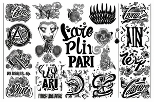 Capital P p p P
All in a line and connected tattoo idea