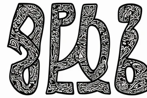 4 letter p’s in a line tattoo idea