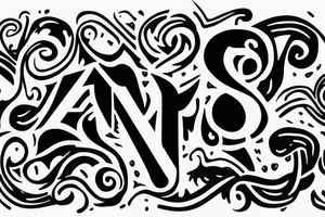 4 letter p’s in a line tattoo idea