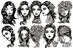 pretty woman on a tree tattoo idea