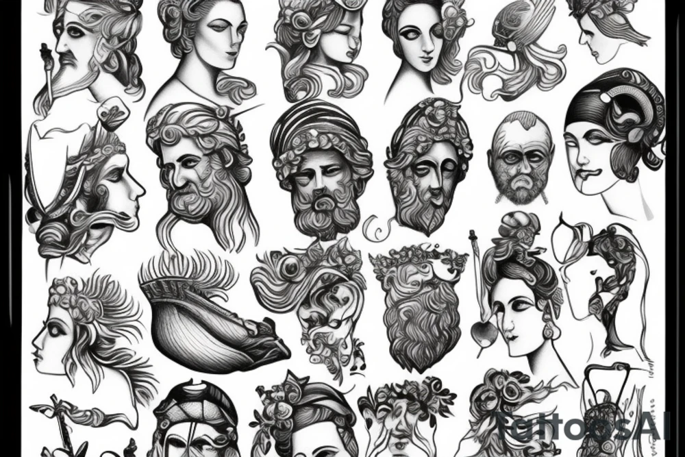 a greek god tattoo idea