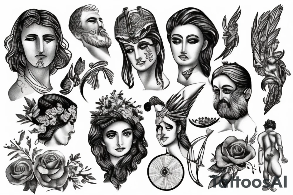 a greek god tattoo idea