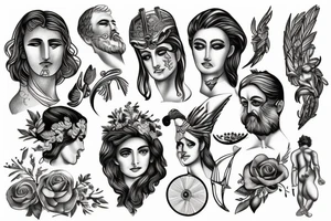 a greek god tattoo idea