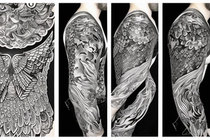 A phoenix in loop tattoo idea