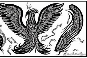 A phoenix in loop tattoo idea