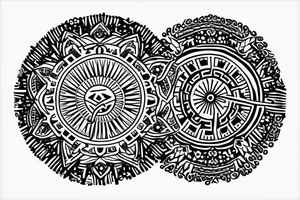 Power and wisdom in a circle tattoo idea