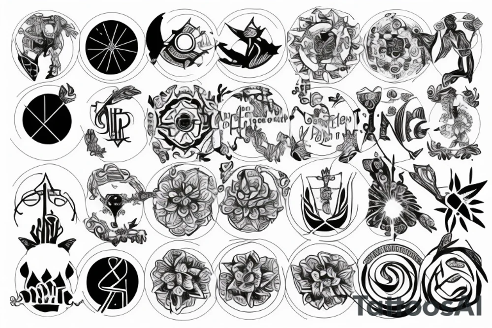 Power and wisdom in a circle tattoo idea