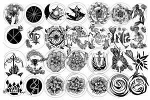 Power and wisdom in a circle tattoo idea