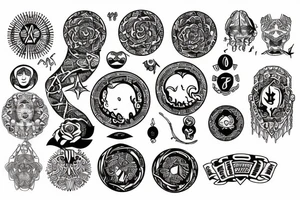 Power and wisdom in a circle tattoo idea