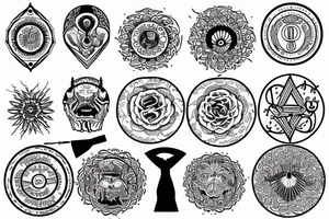 Power and wisdom in a circle tattoo idea