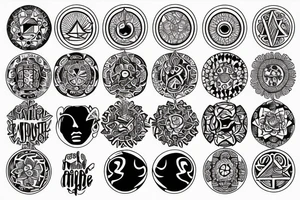 Power and wisdom in a circle tattoo idea