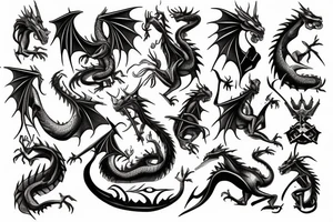 Dragon and a knight tattoo idea