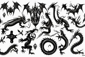 Dragon and a knight tattoo idea