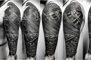 viking battle axe tattoo idea