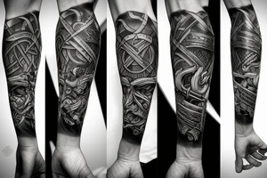 viking battle axe tattoo idea