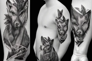 Forest Animals and the Forest tattoo idea