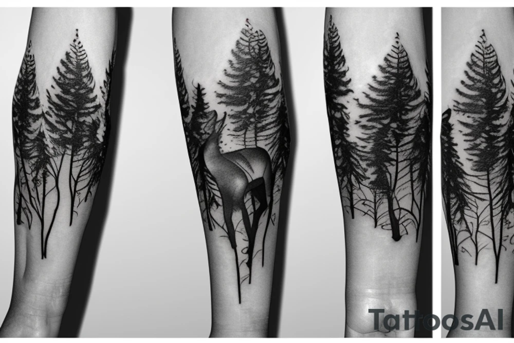 Forest Animals and the Forest tattoo idea