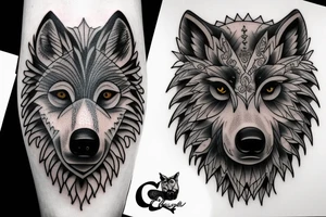 Wolf Bear and Crow tattoo idea