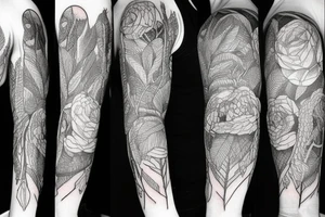 Forest style sleeve tattoo idea