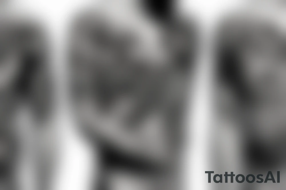 Sleeve with animals, forest, mountains tattoo idea