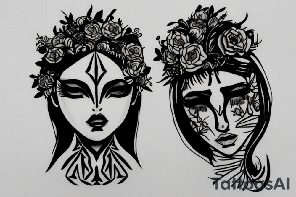 A Gaia figure tattoo idea