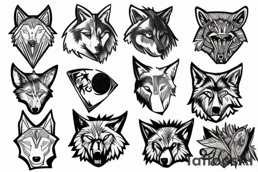 Gaia and a wolf pack tattoo idea