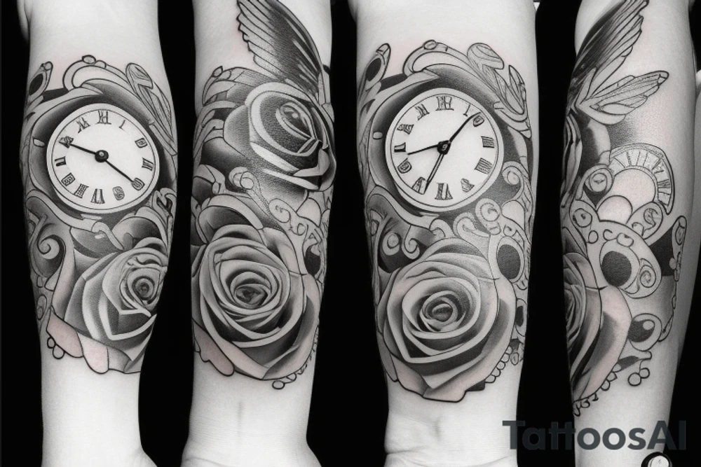 clock tattoo idea