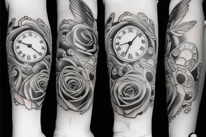 clock tattoo idea