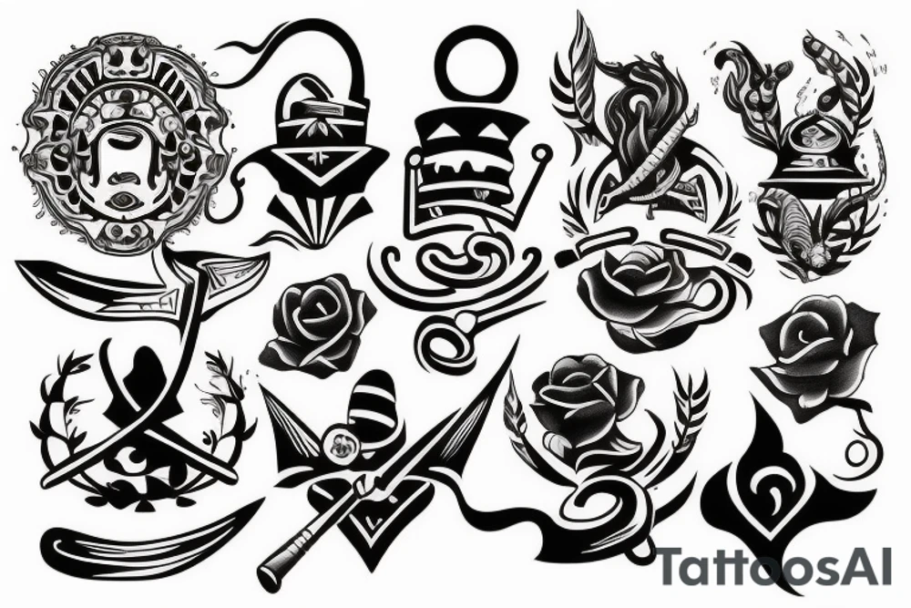 traditional black smith tattoo idea