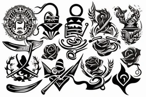 traditional black smith tattoo idea
