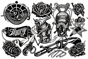 traditional black smith tattoo idea