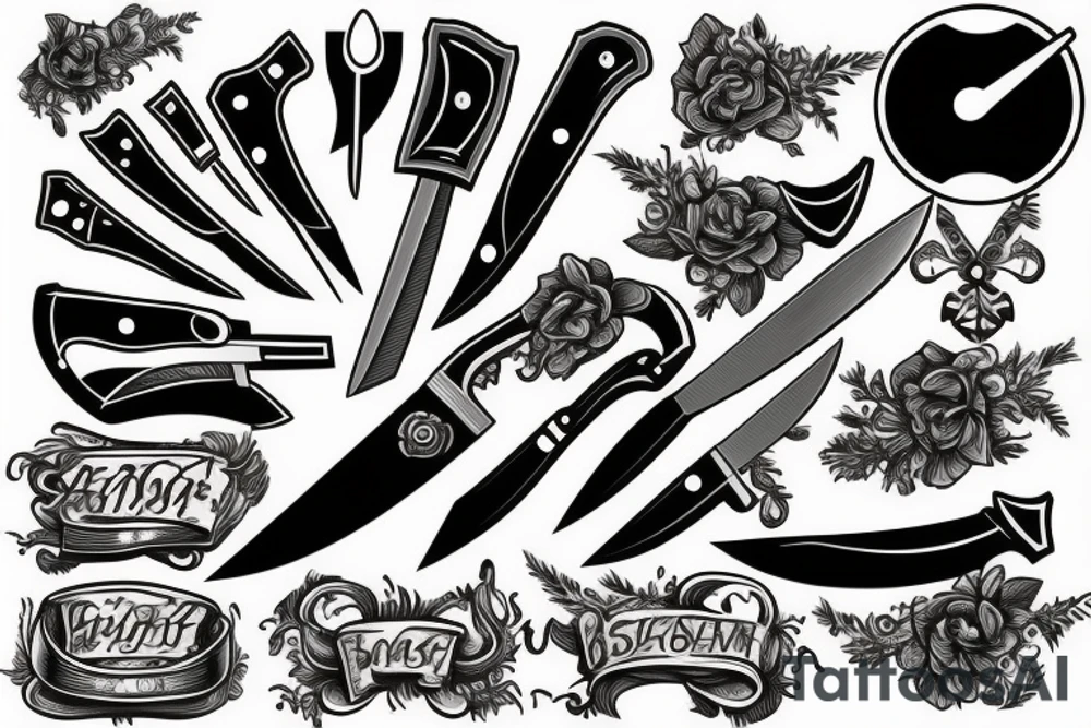 knife tattoo idea