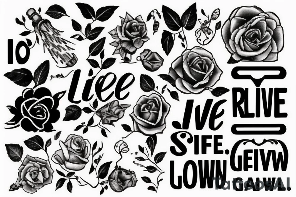 Remove life.
Look up keep growing. tattoo idea
