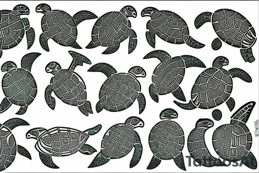 Green Sea Turtle tattoo idea