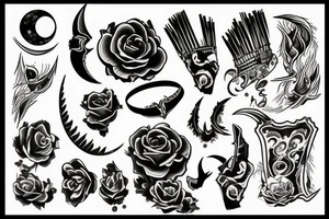 Western, book, moon tattoo idea