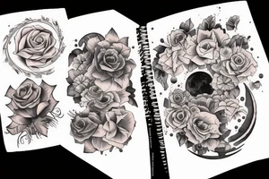 Western, book, moon tattoo idea