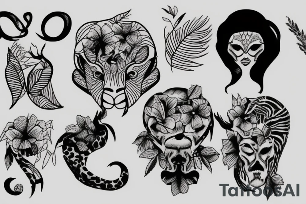 jungle tattoo idea