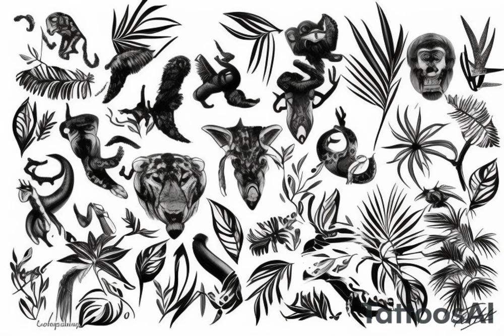 jungle tattoo idea